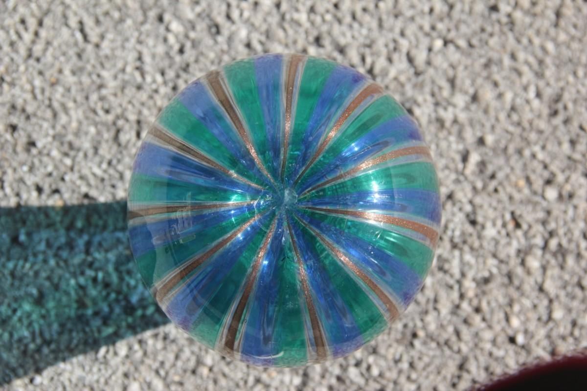 Filigrana Vase Murano Art Glass Multi Color Venini Style 1960s Italian Design photo buy