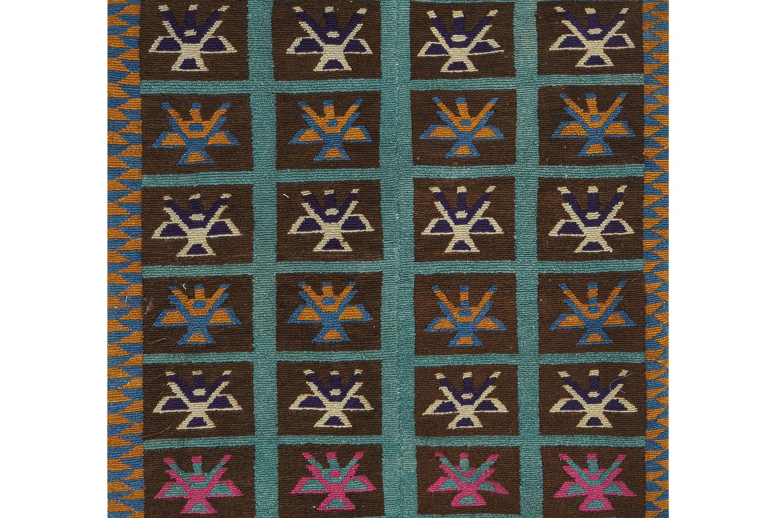Vintage Turkish Karapinar Tulu Rug 4'1'' X 4'6'' photo buy