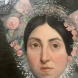 photo furniture Oil On Canvas Pair Of Portraits In Gilded Oval Frames, 19th Century