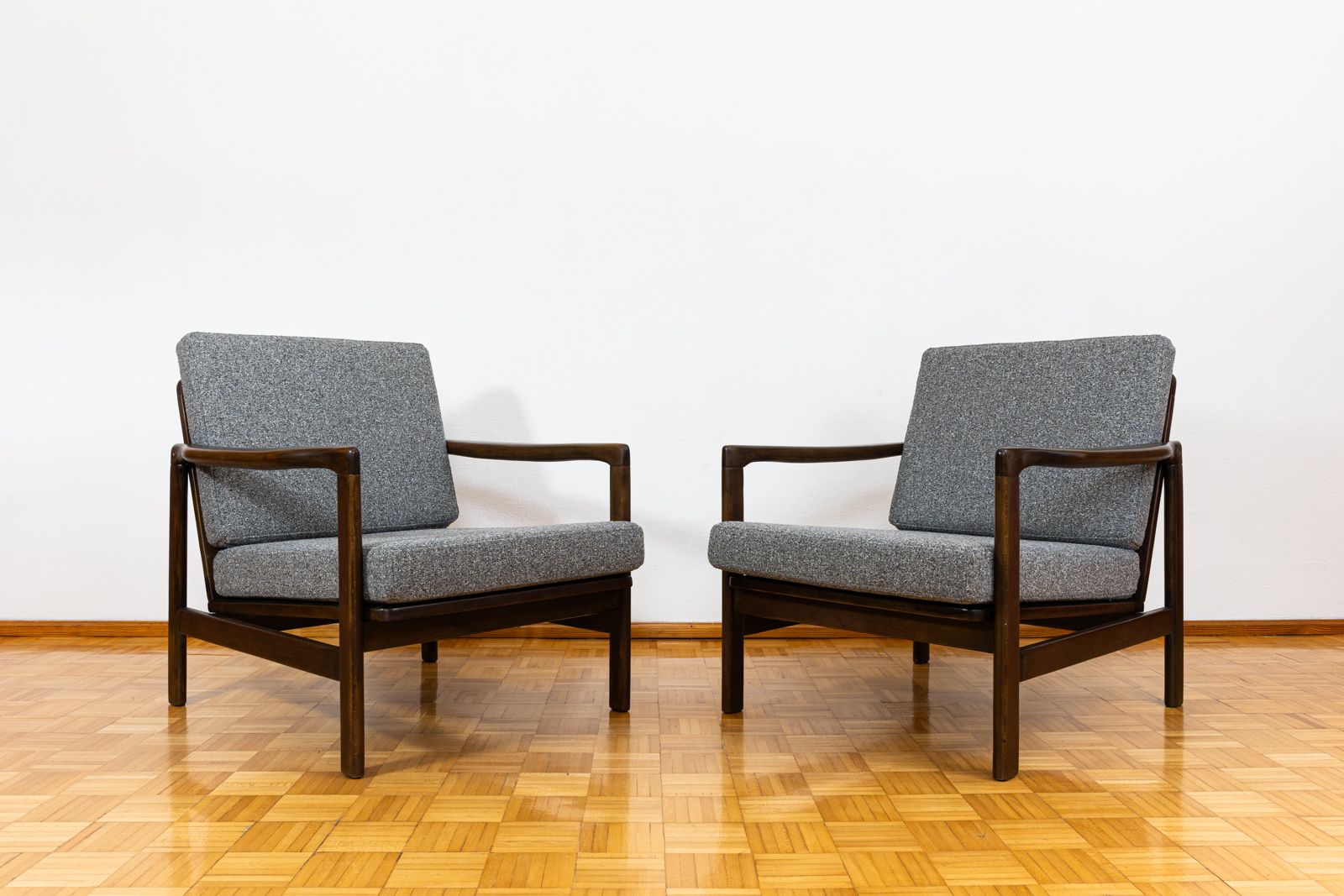Furniture Pair Of Mid Century Armchairs B7522 By Zenon Bączyk, Poland, 1960's photo