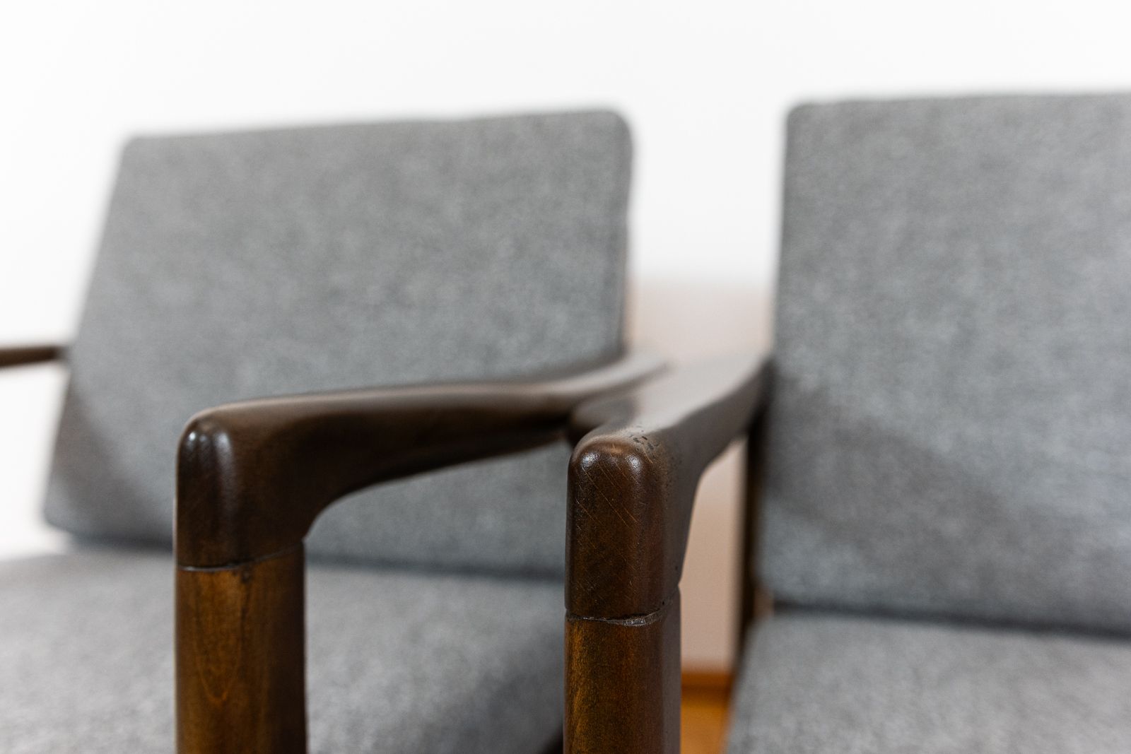 1300.0 Pair Of Mid Century Armchairs B7522 By Zenon Bączyk, Poland, 1960's photo