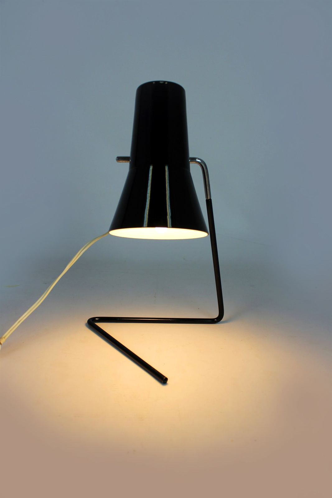photo vintage Black Table Lamp By Josef Hurka For Drupol, 1960s
