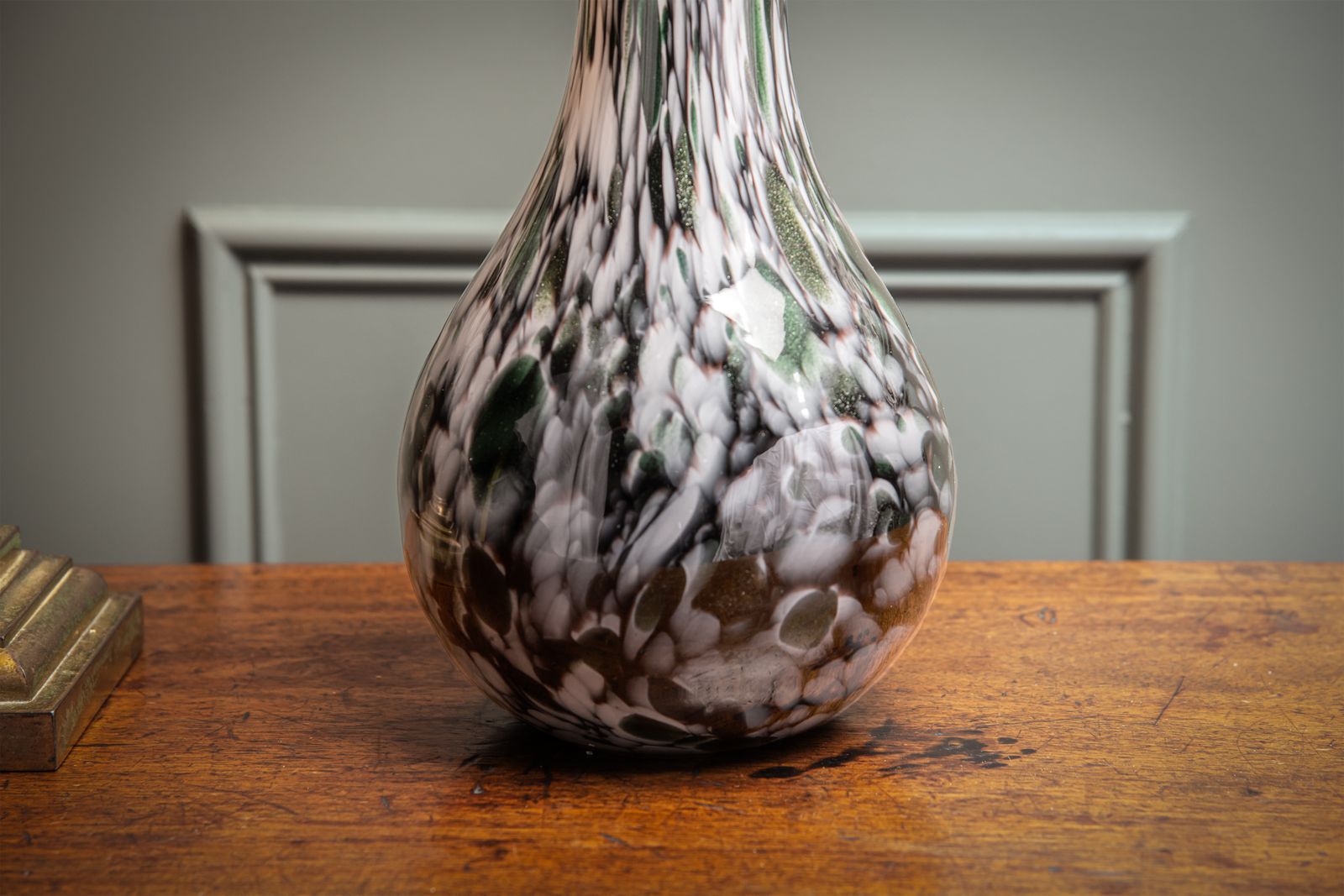 20th Century Hand Blown Art Glass Murano Style Vase photo for sale