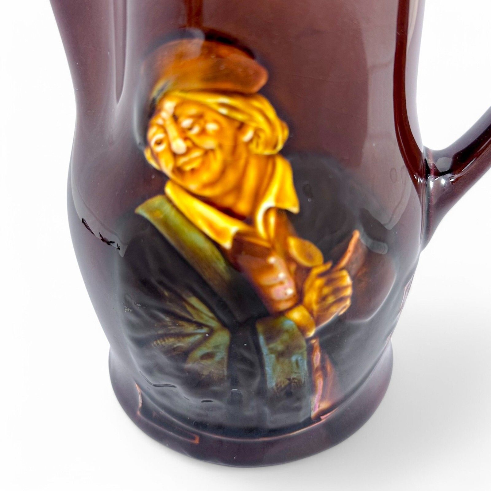 220.0 George V Royal Doulton, George Betjemann Kingsware Proverb Pitcher, Sterling Rim photo