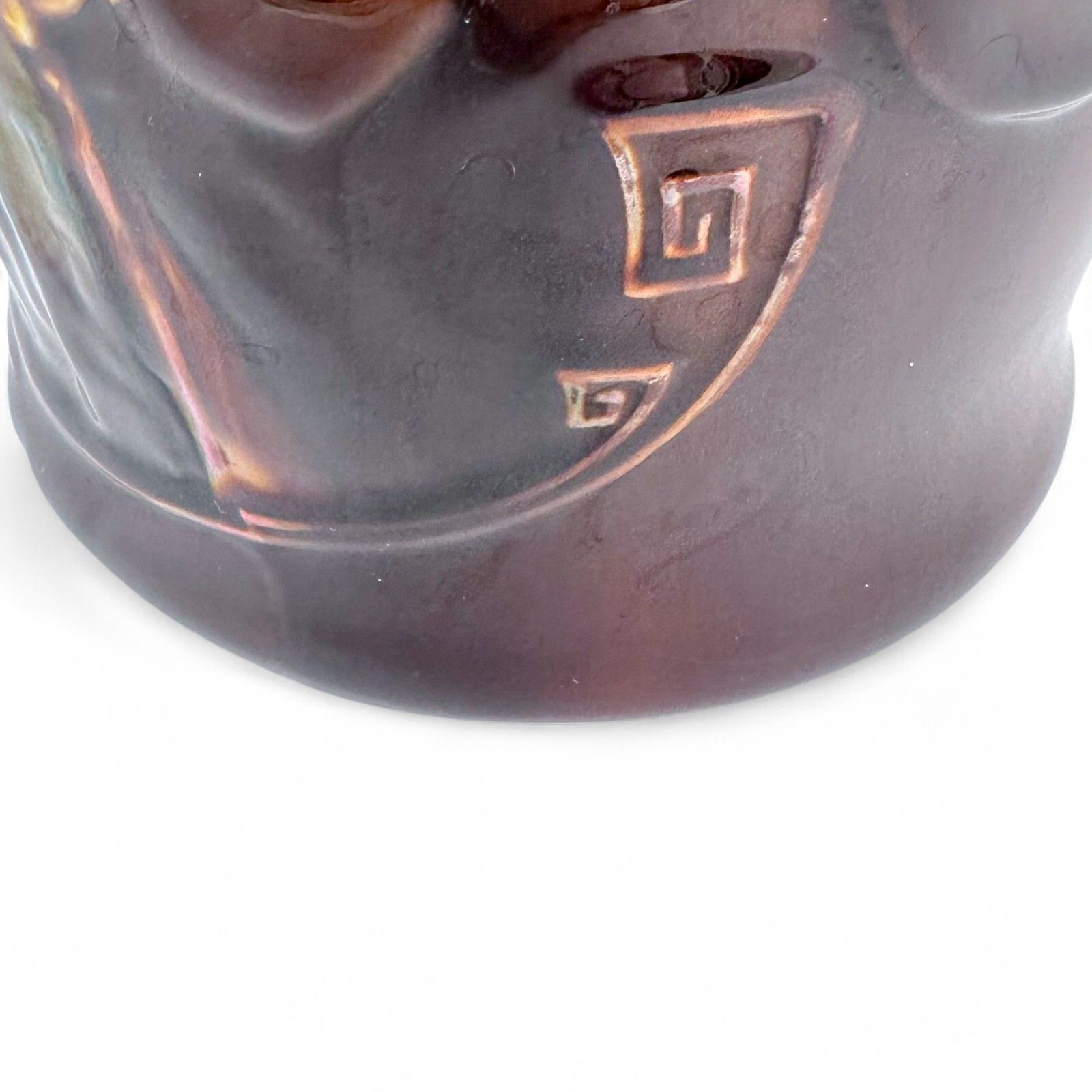 photo vintage George V Royal Doulton, George Betjemann Kingsware Proverb Pitcher, Sterling Rim