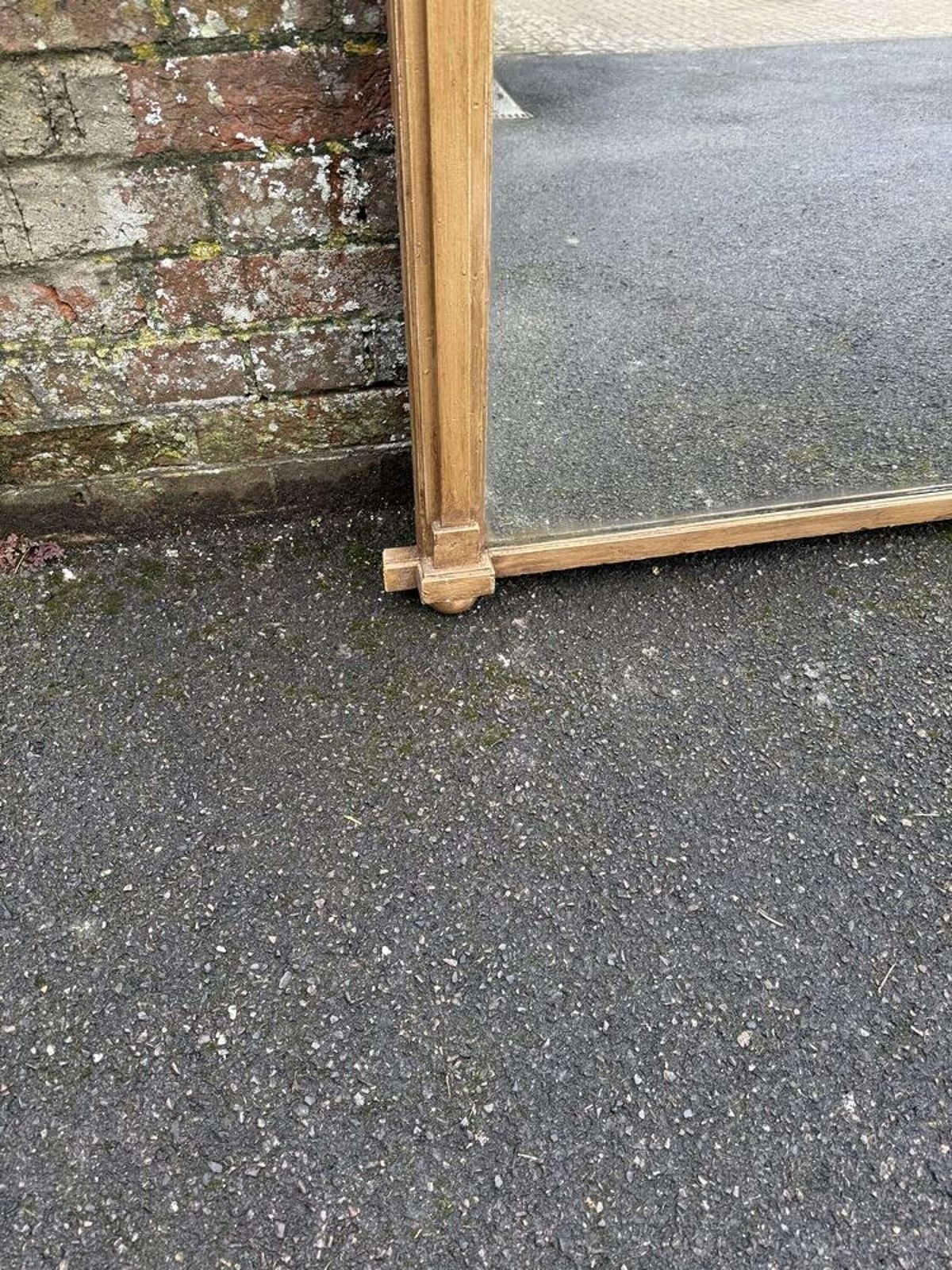 A Wonderful Large Antique English 19th C Gilt Overmantle Mirror. photo for sale
