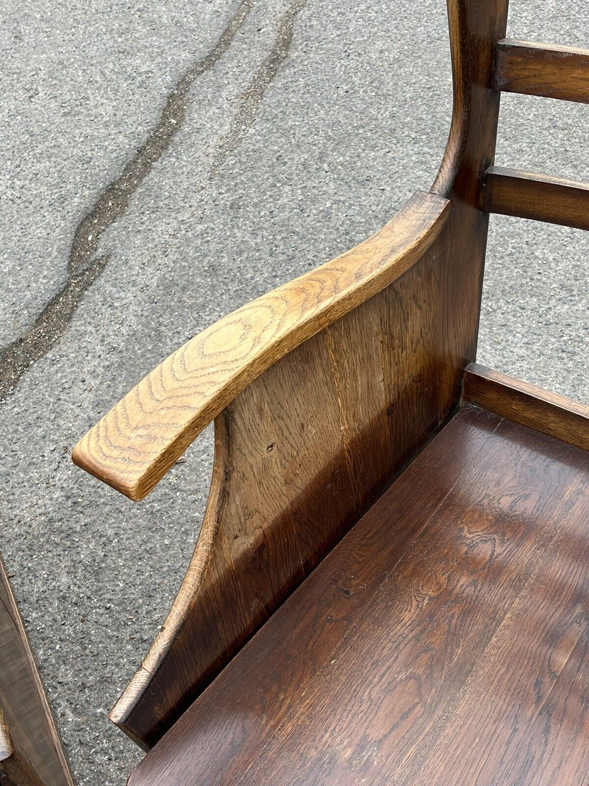 photo buy Mid Century Oak Armchair In New Upholstery In A Designer Print.