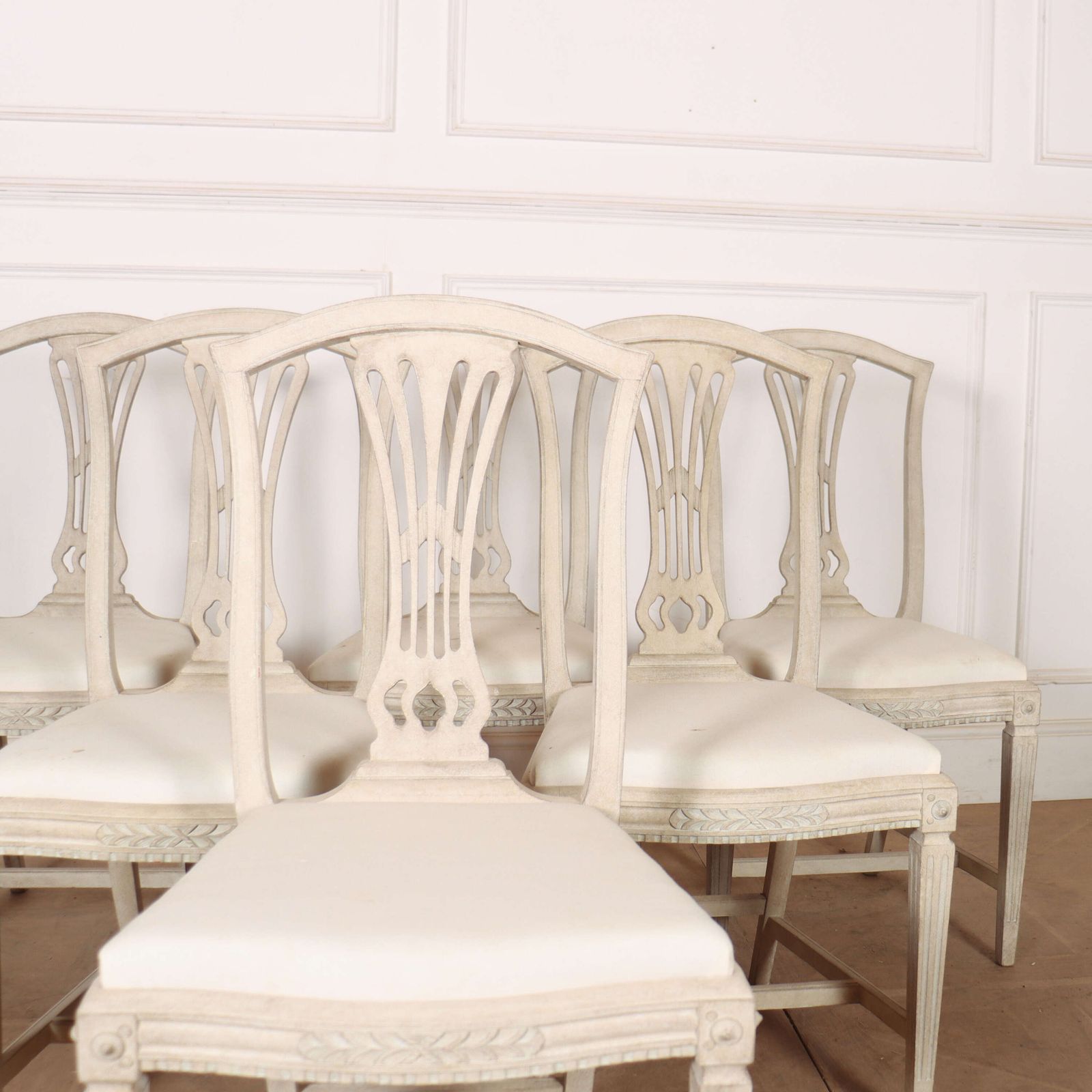 Set Of 6 Gustavian Style Dining Chairs photo furniture