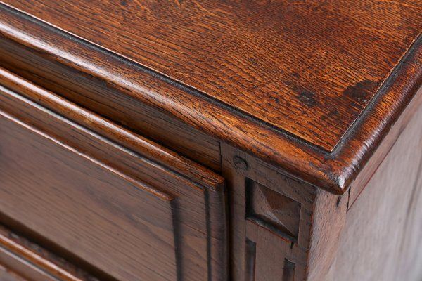 photo vinterior French Rustic Chest Of Drawers In Oak With 3 Drawers, 1850s