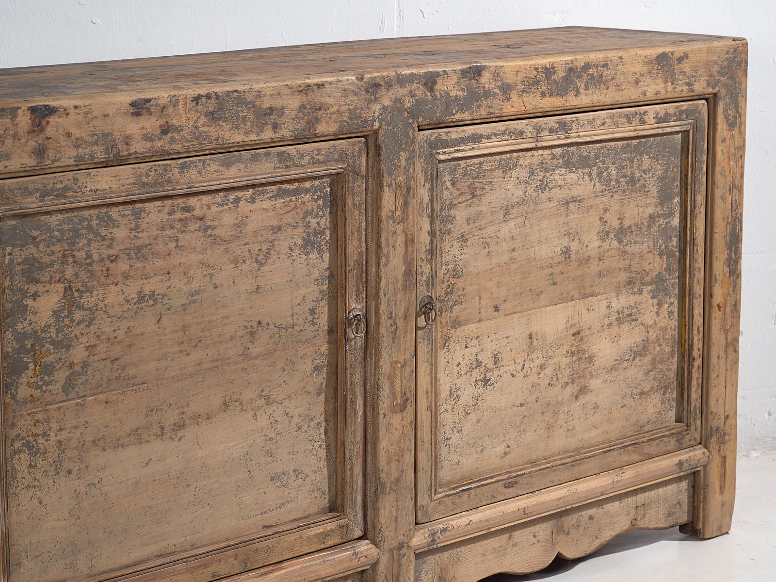 Antique Living Room Sideboard With Gray Patina (C.1900) photo for sale