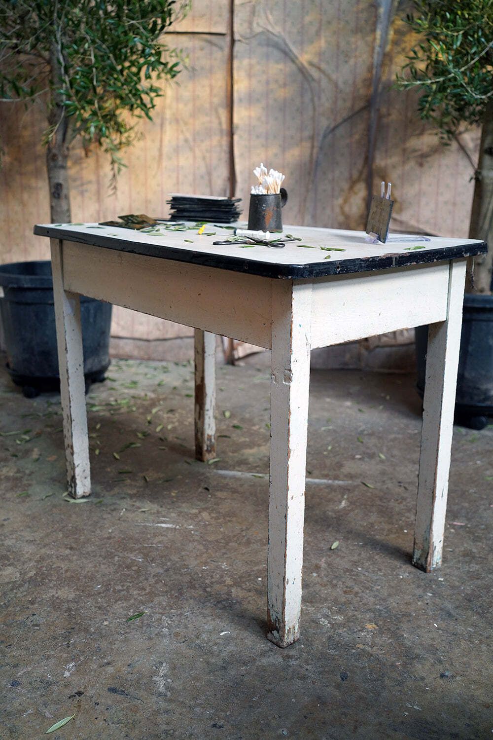 Bristol Zoological Gardens: An Early/Mid 20thc Painted Pine & Enamel Topped Veterinarian Table C.1940 photo Furniture