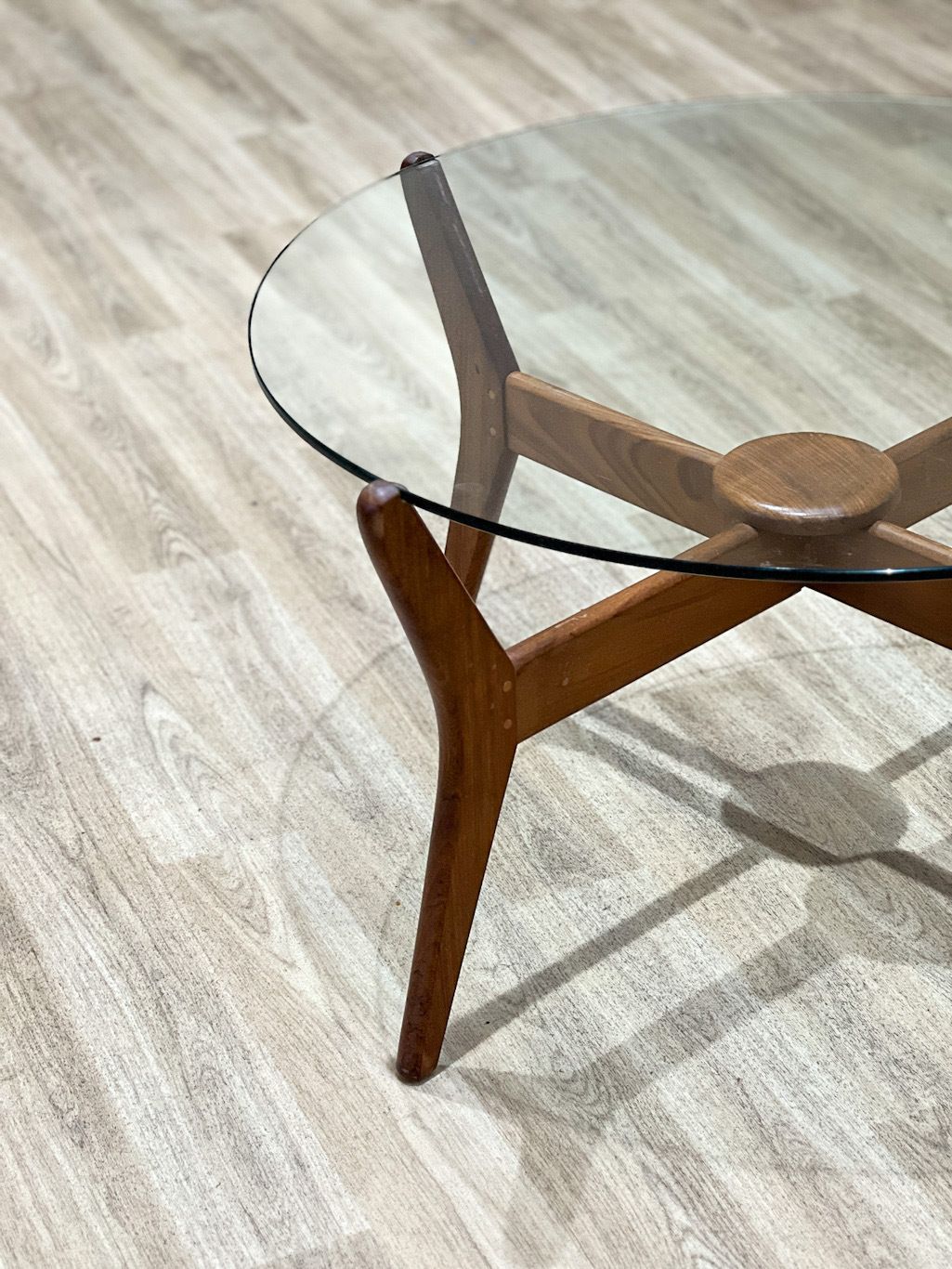 Lebus Coffee Table In Teak And Glass photo furniture