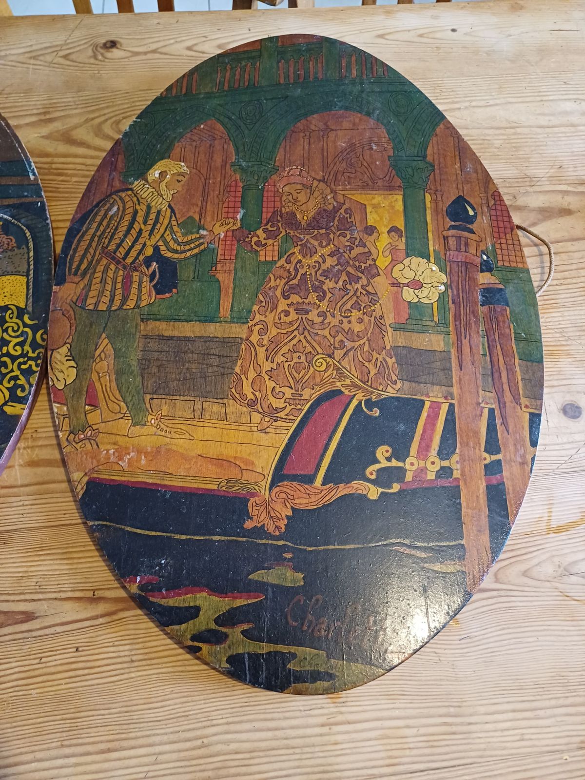 2 Paintings On Wood 19th "Life In Venice" By Charletti photo 125.0