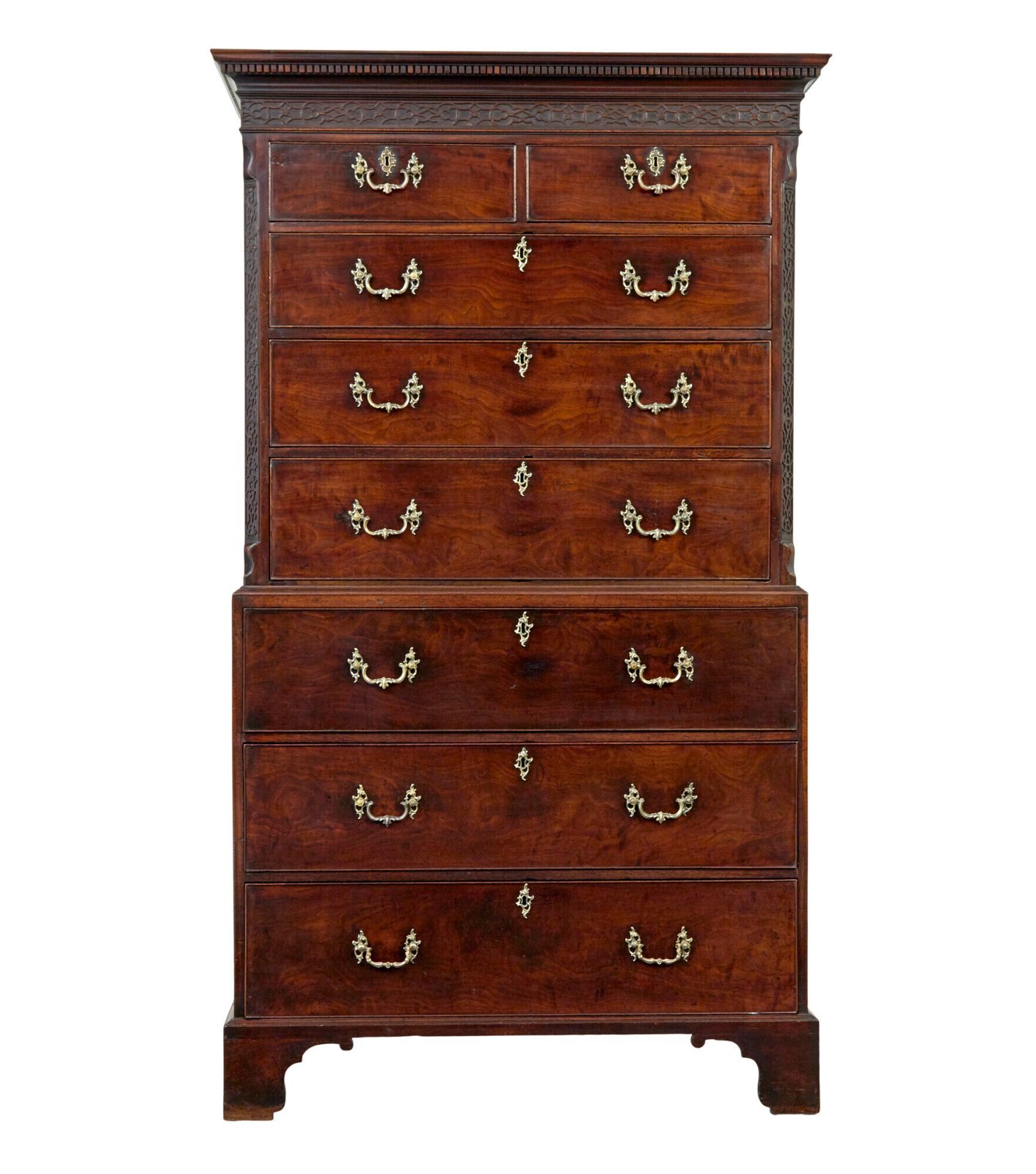 photo for sale Early 19th Century Georgian Mahogany Secretaire Chest On Chest