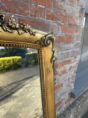 A Superb Large Antique English 19th C Gilt Overmantle Mirror photo 1250.0