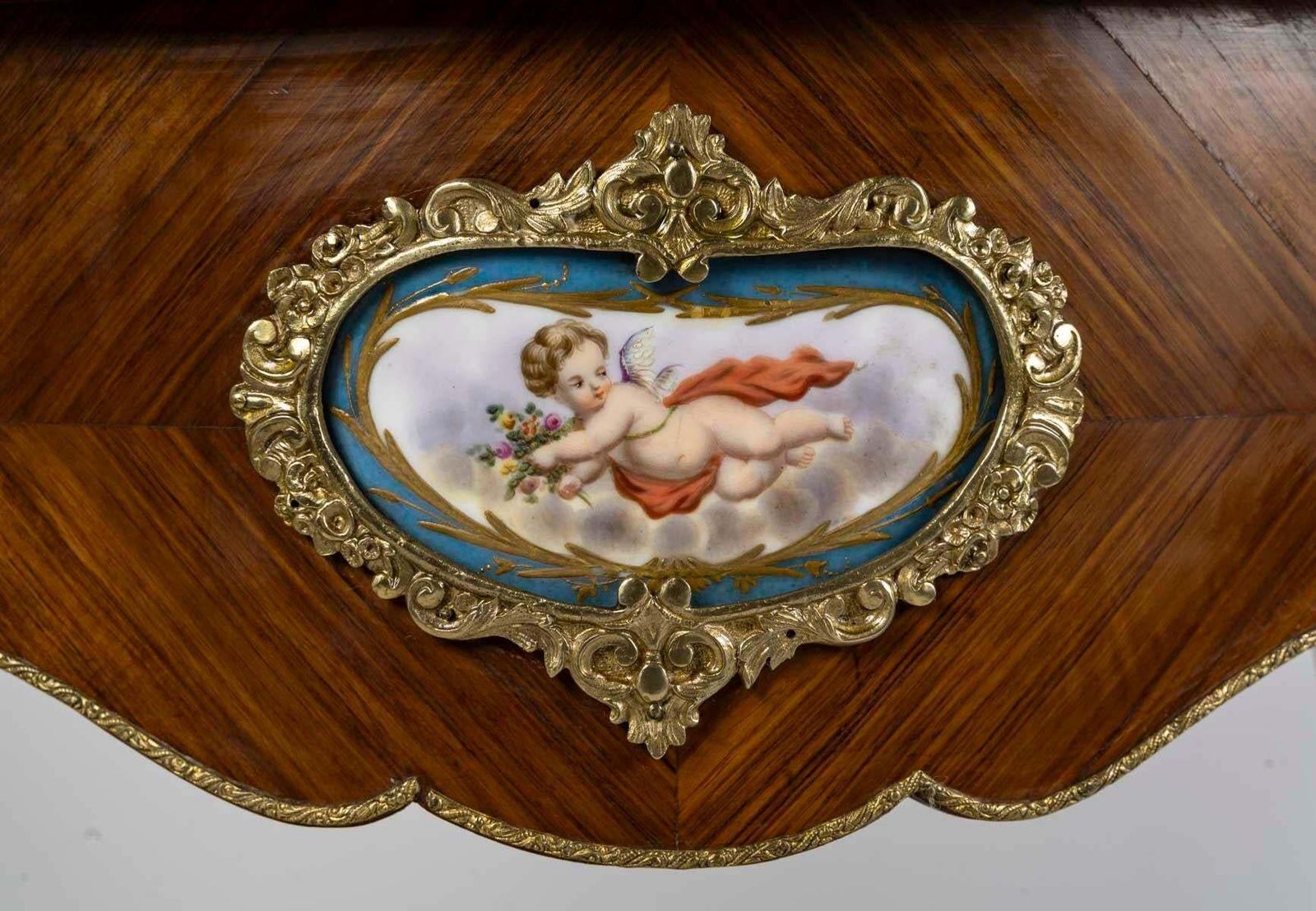 Planter In Marquetry, 19th Century, Napoleon III Period. photo furniture