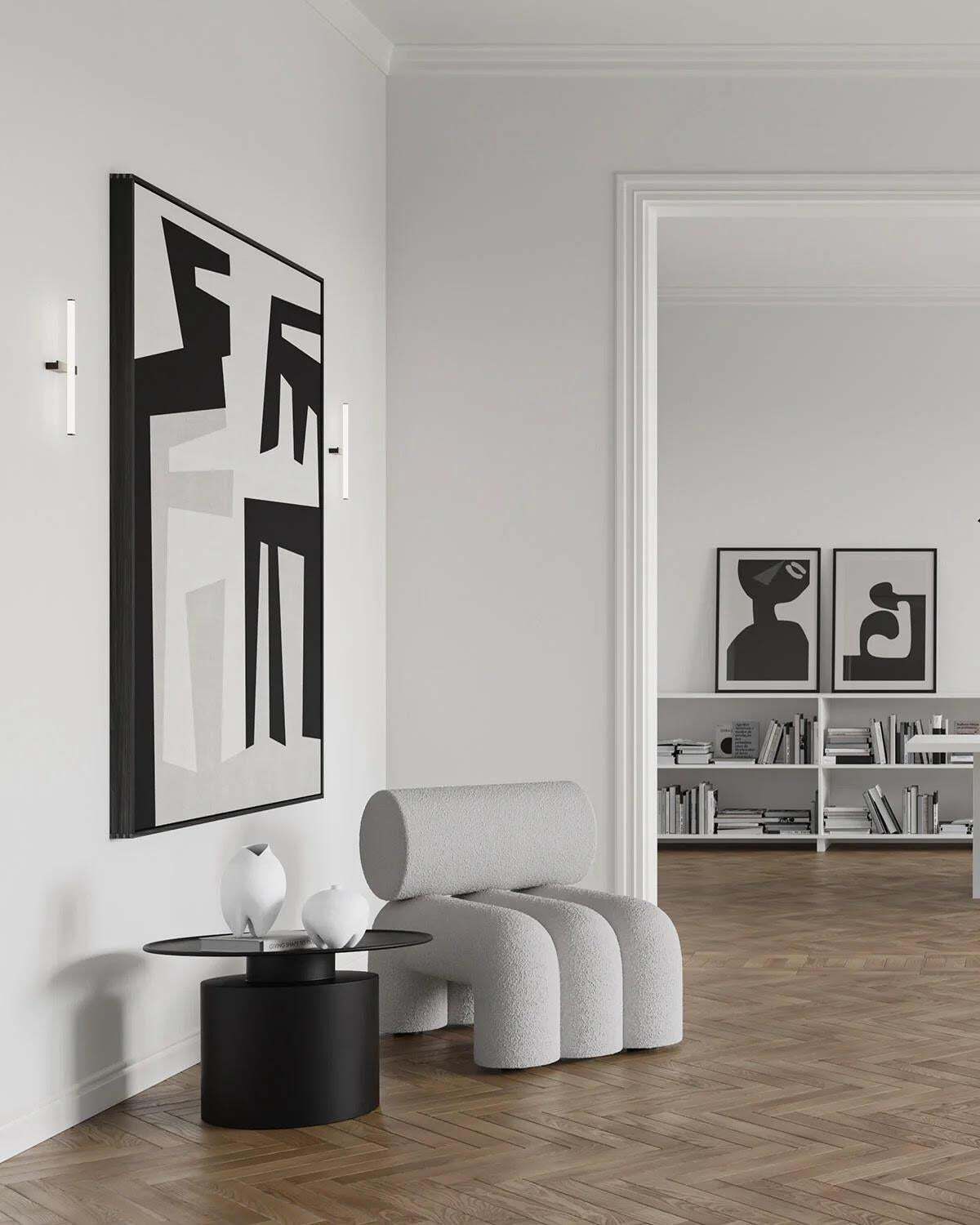Coffee Table, Pillar Model, Design Like A Modern Sculpture In Plated Metal. photo vinterior