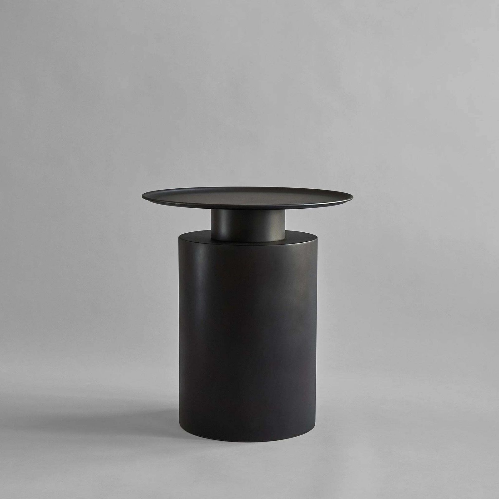 Table, Pedestal Table Or End Of Sofa, Pilier Model, Plated Metal. photo furniture