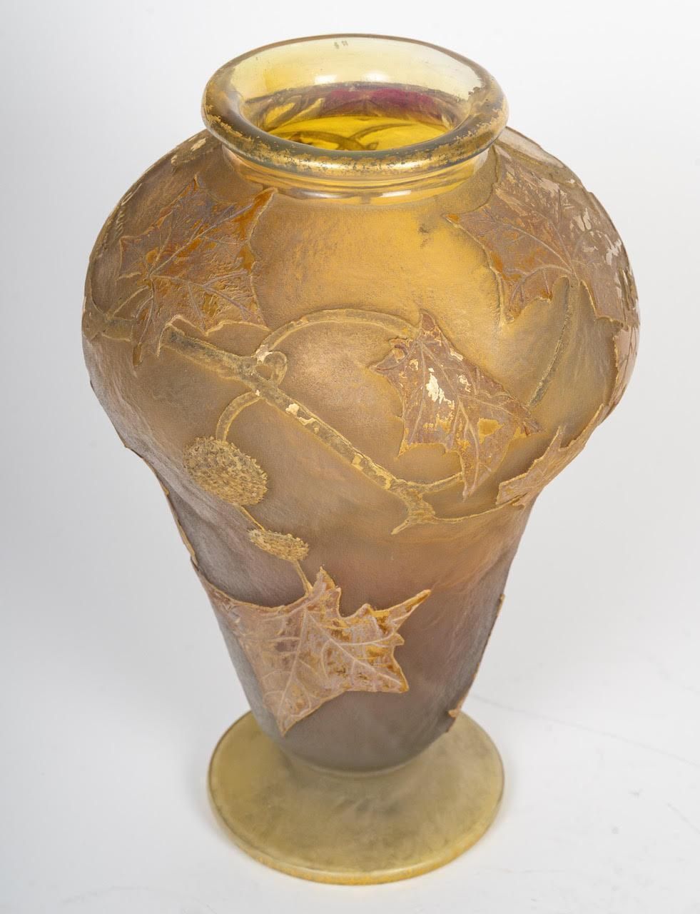 Daum, Nancy Pâte De Verre Vase, Early 20th Century, Art Nouveau. photo 5179.0