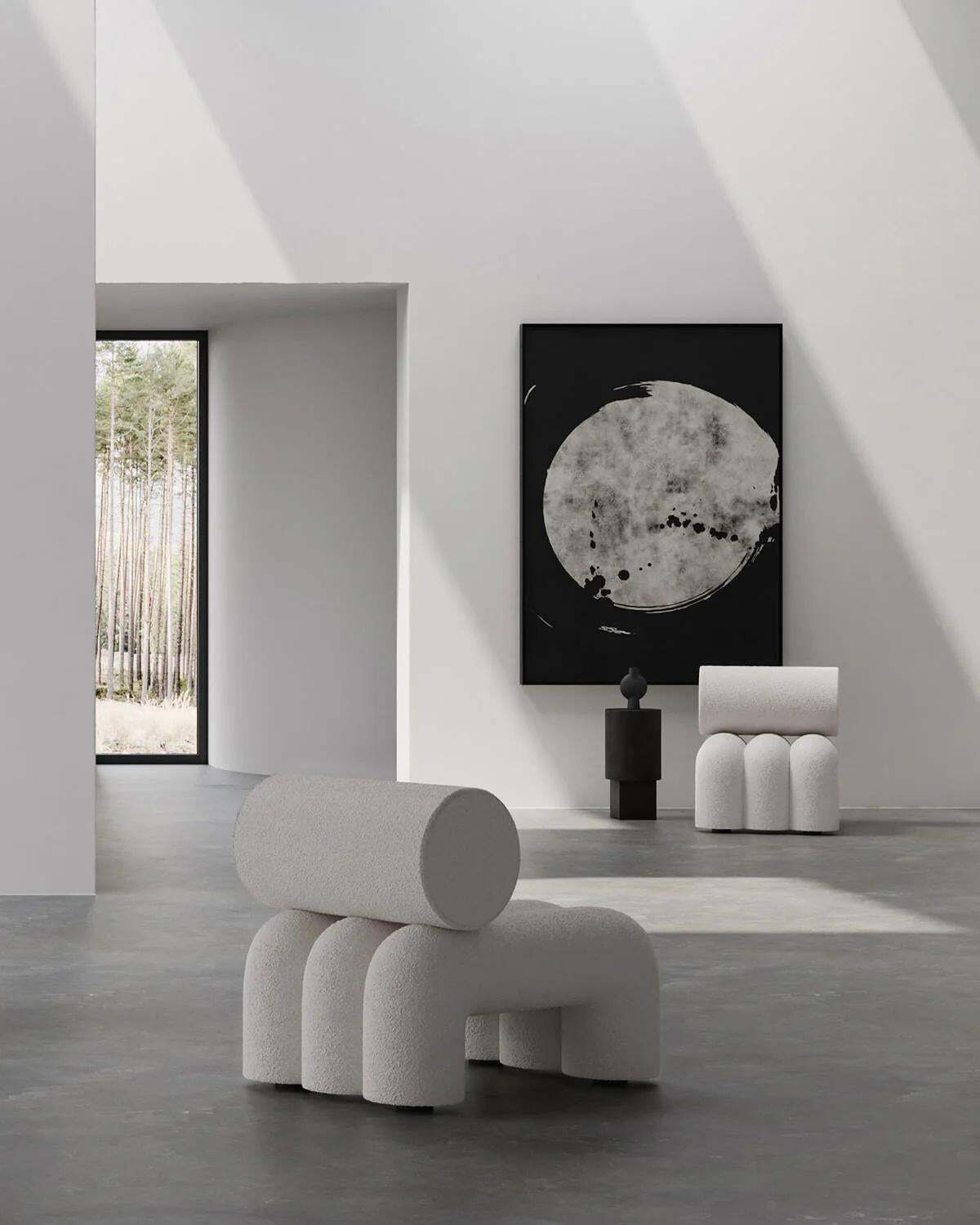 Colonne, Column Table In Fibre And Concrete, Contemporary Work. photo for sale