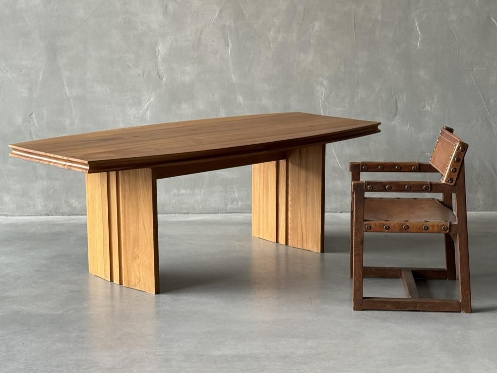 photo for sale A Rare Elm Table By Maison Regain