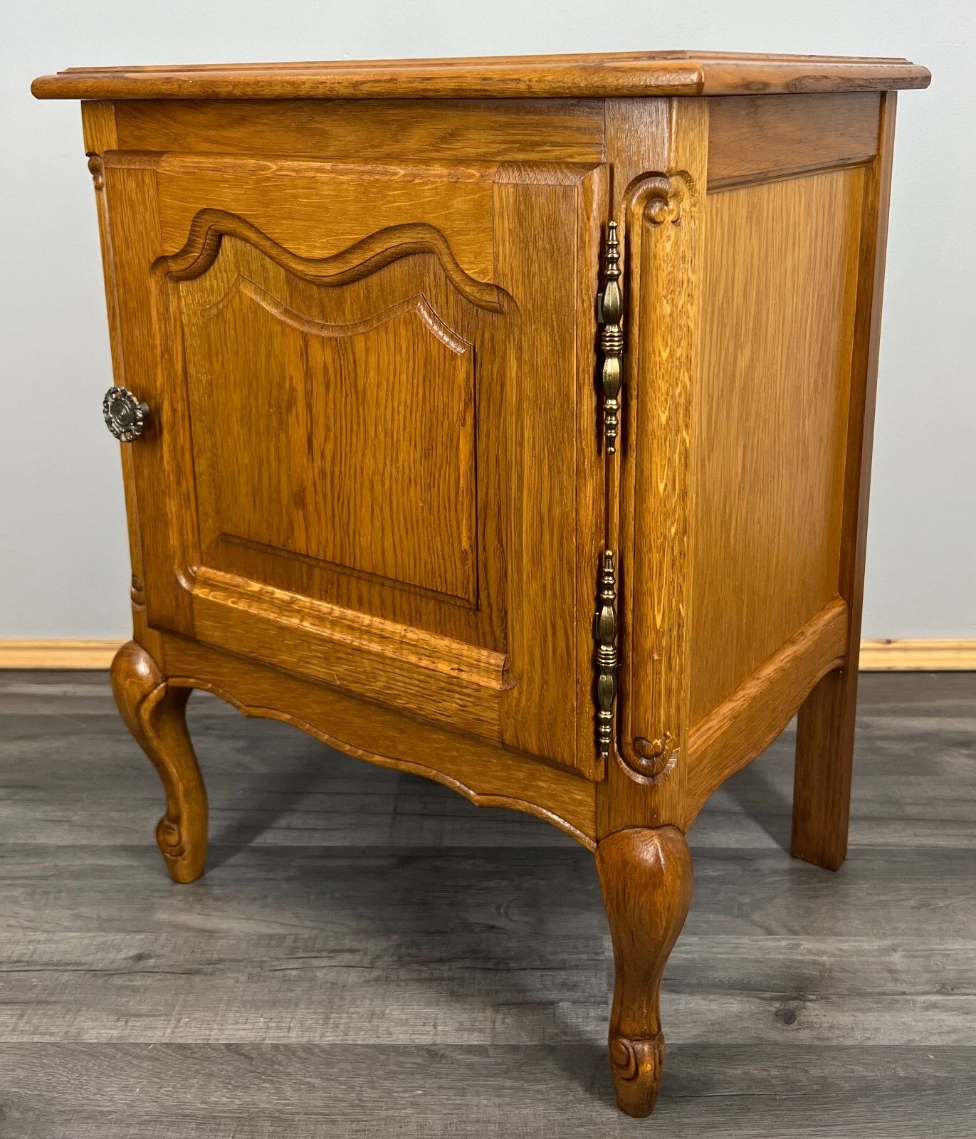 Bedside Tables Pair French Oak Louis XVI Vintage Nightstands Cabinets Lot 3517 photo buy