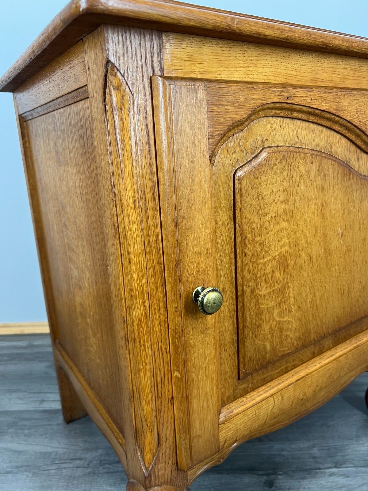 Bedside Tables Pair French Oak Louis XVI Vintage Nightstands Cabinets Lot 3519 photo buy