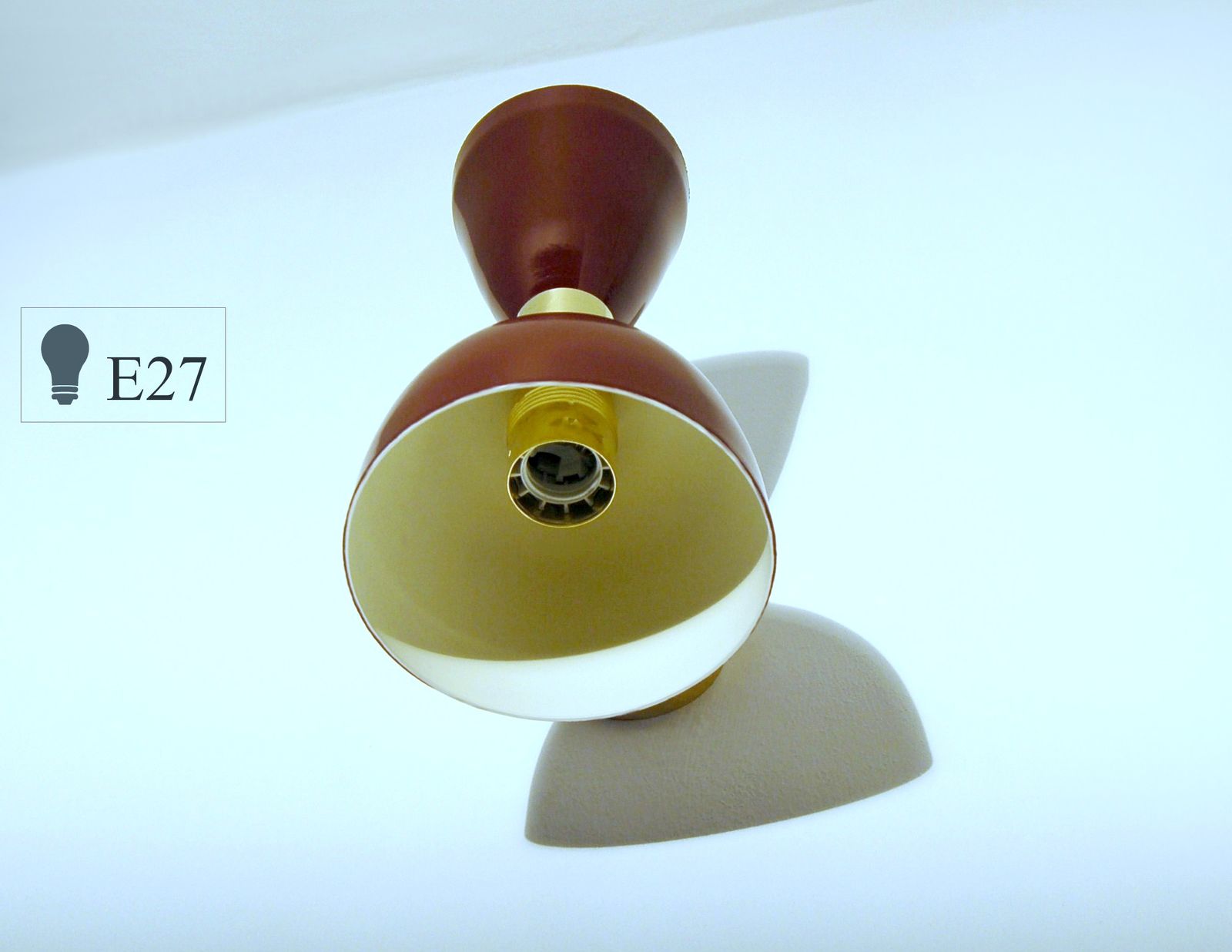 Pair Of Wall Lamp Metal And Brass / Dark Purple Color Style '50 photo 280.0