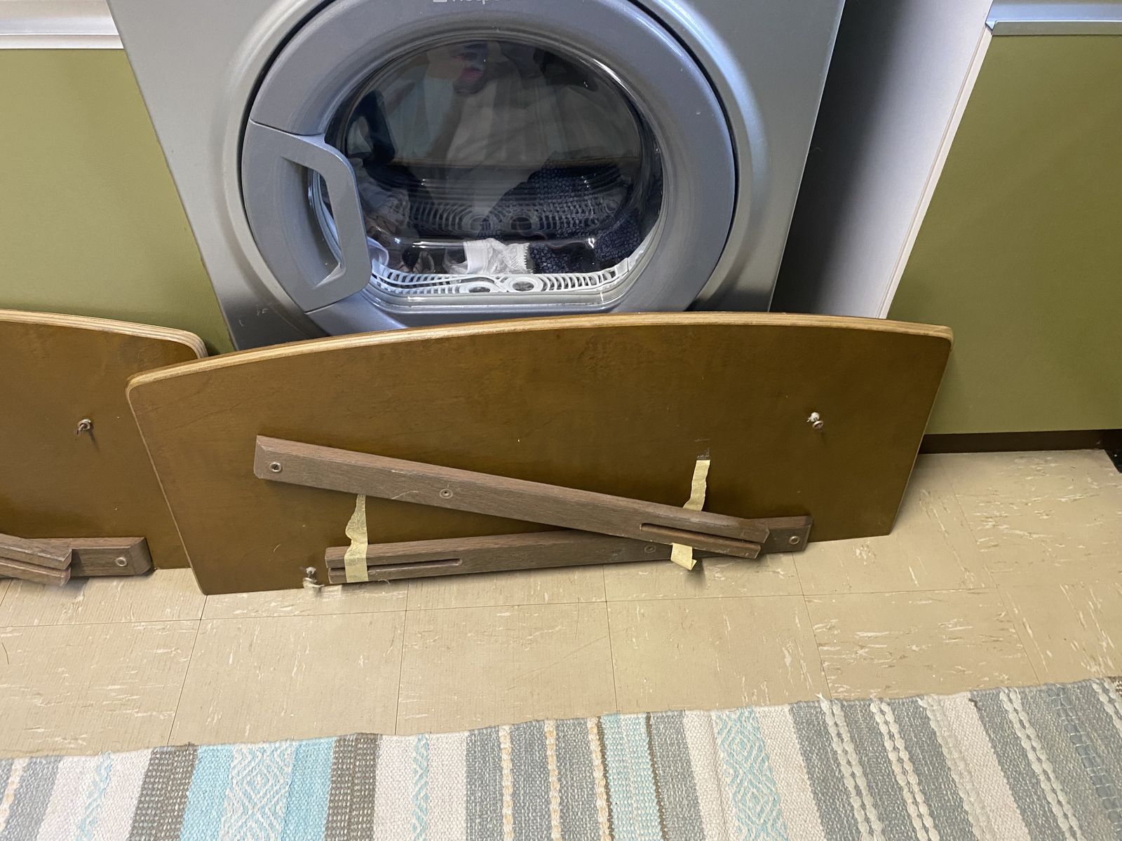 Mid Century Pair Single Headboard photo for sale