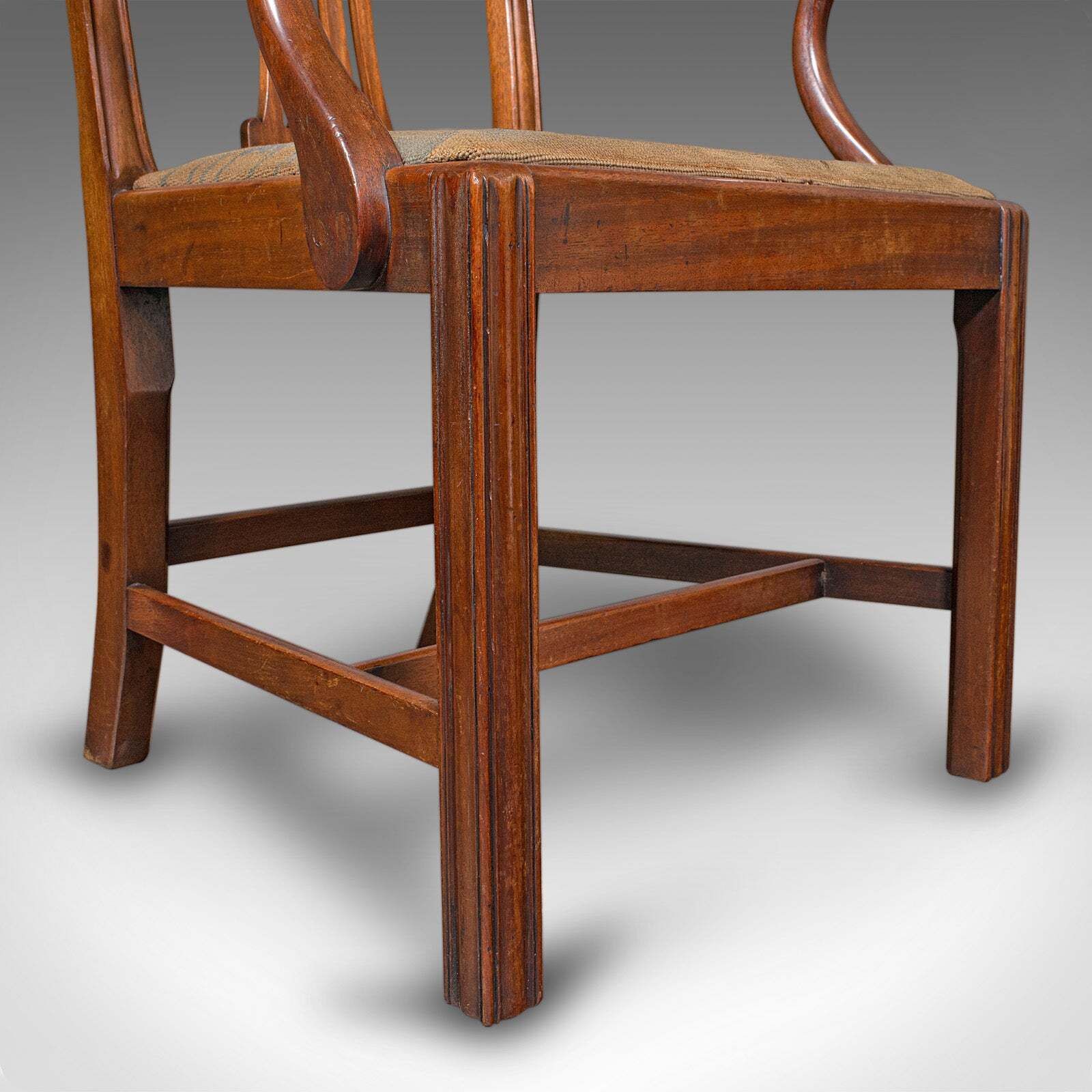 1495.0 Antique Morning Room Elbow Chair, English, Lounge Seat, Armchair, Georgian, 1800 photo