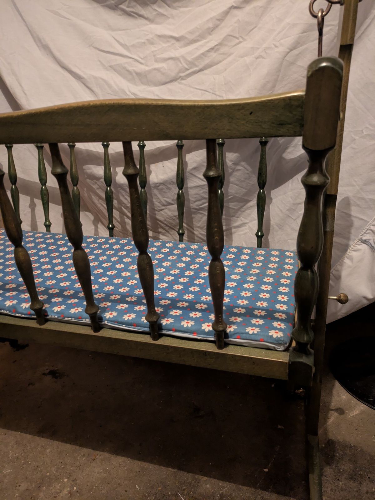 Vintage Wooden Swinging Cot Cradle photo 60.0