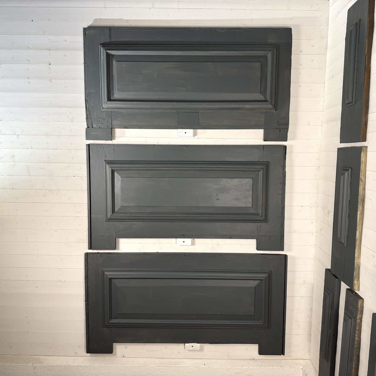 12 Metres Of Antique Victorian Painted Pine Wall Panelling photo furniture