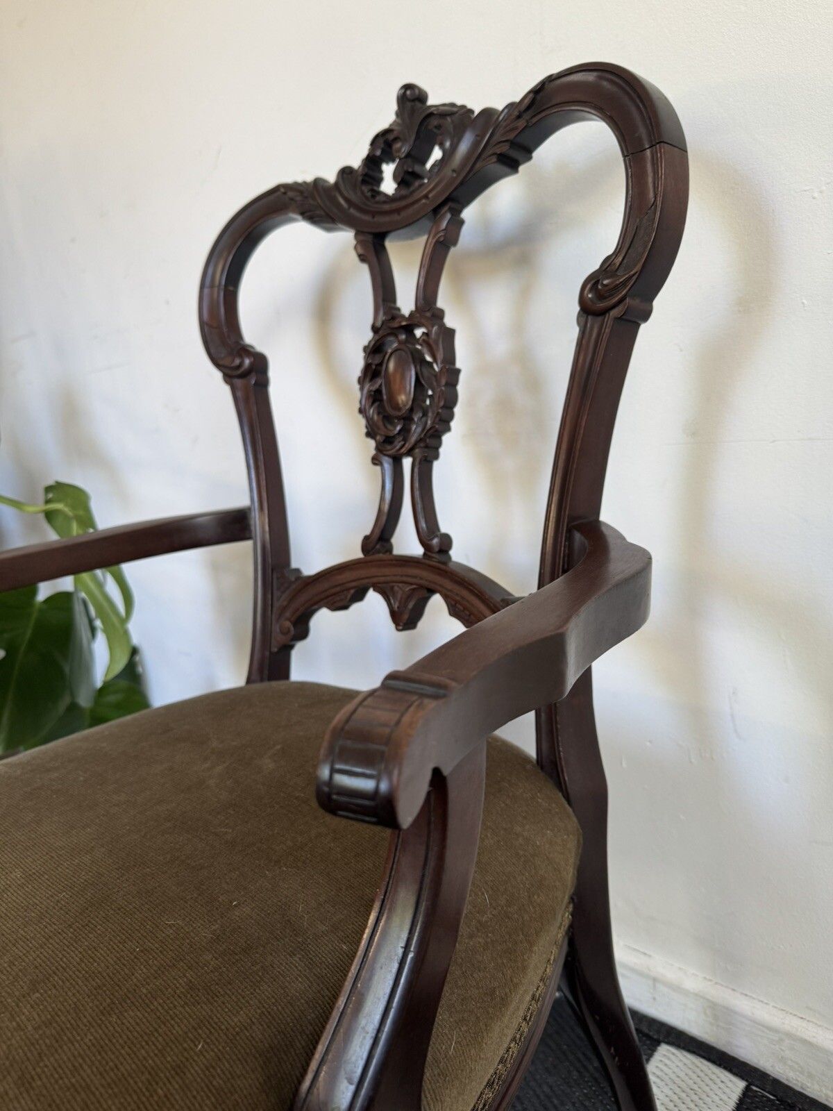 Victorian Low Chair Decorative Bedroom Dressing photo vintage