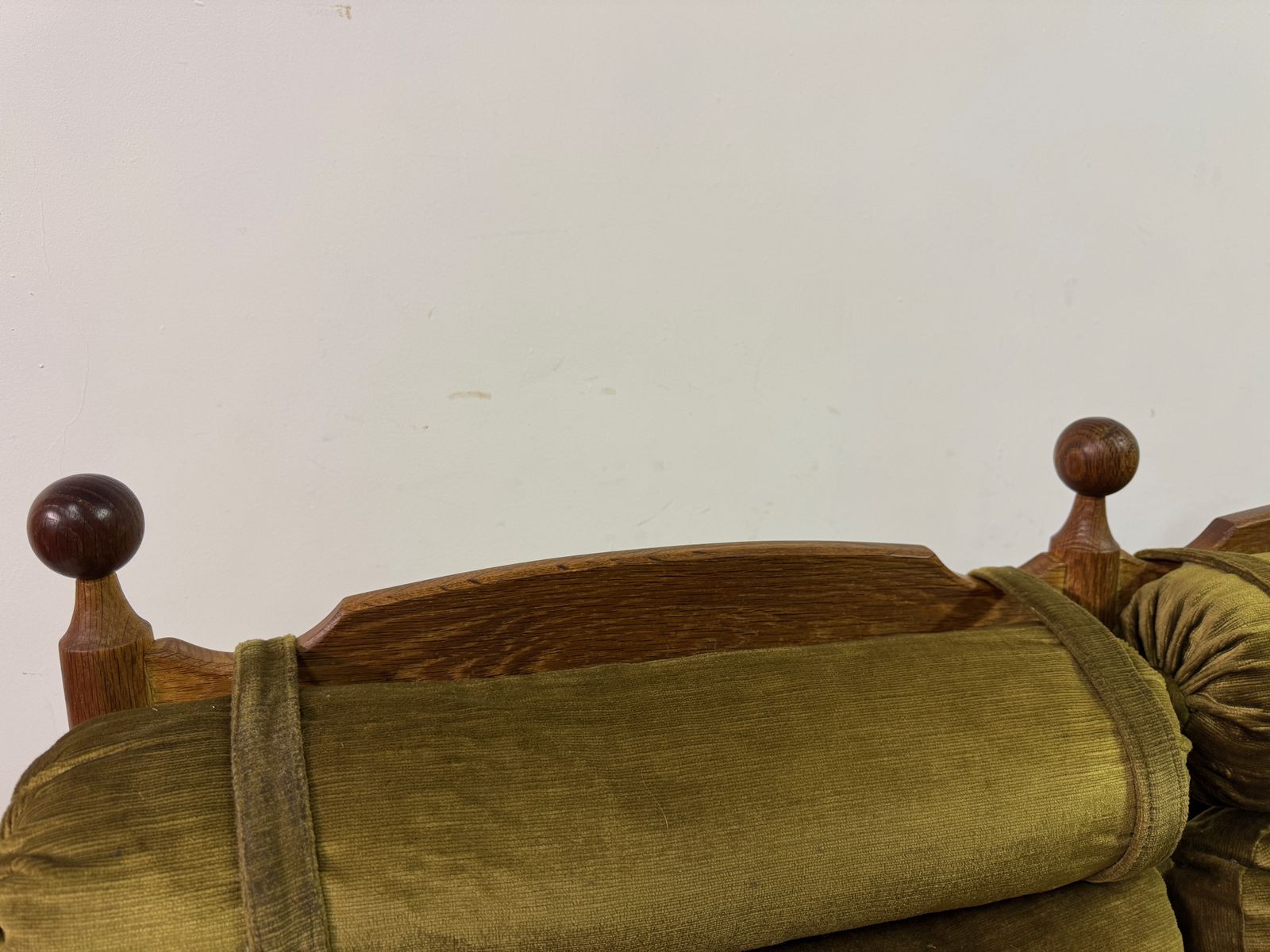 photo furniture 1960s Dutch Oak Three Seater Sofa