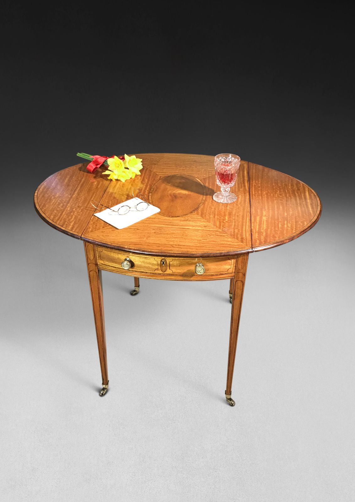 Sheraton Period Satinwood & Kingwood Pembroke Table