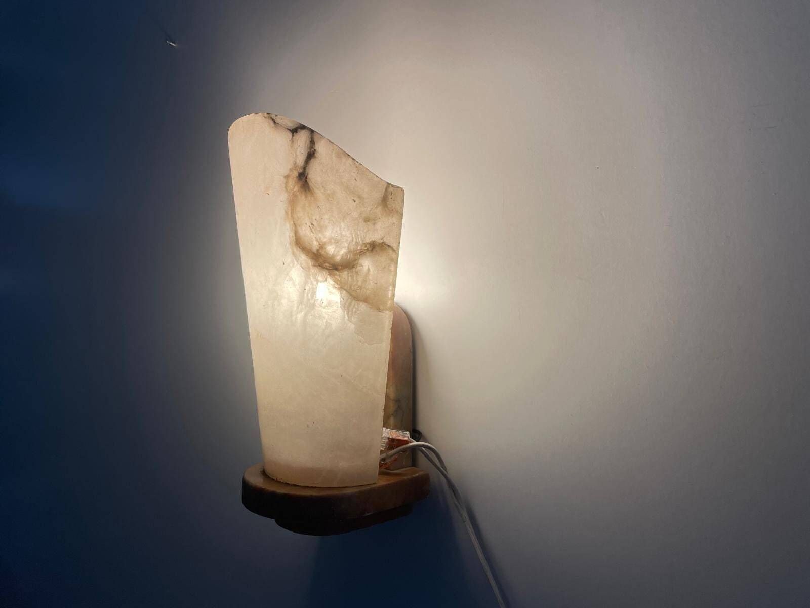 French Natural Marble Single Sconce, 1960s, France