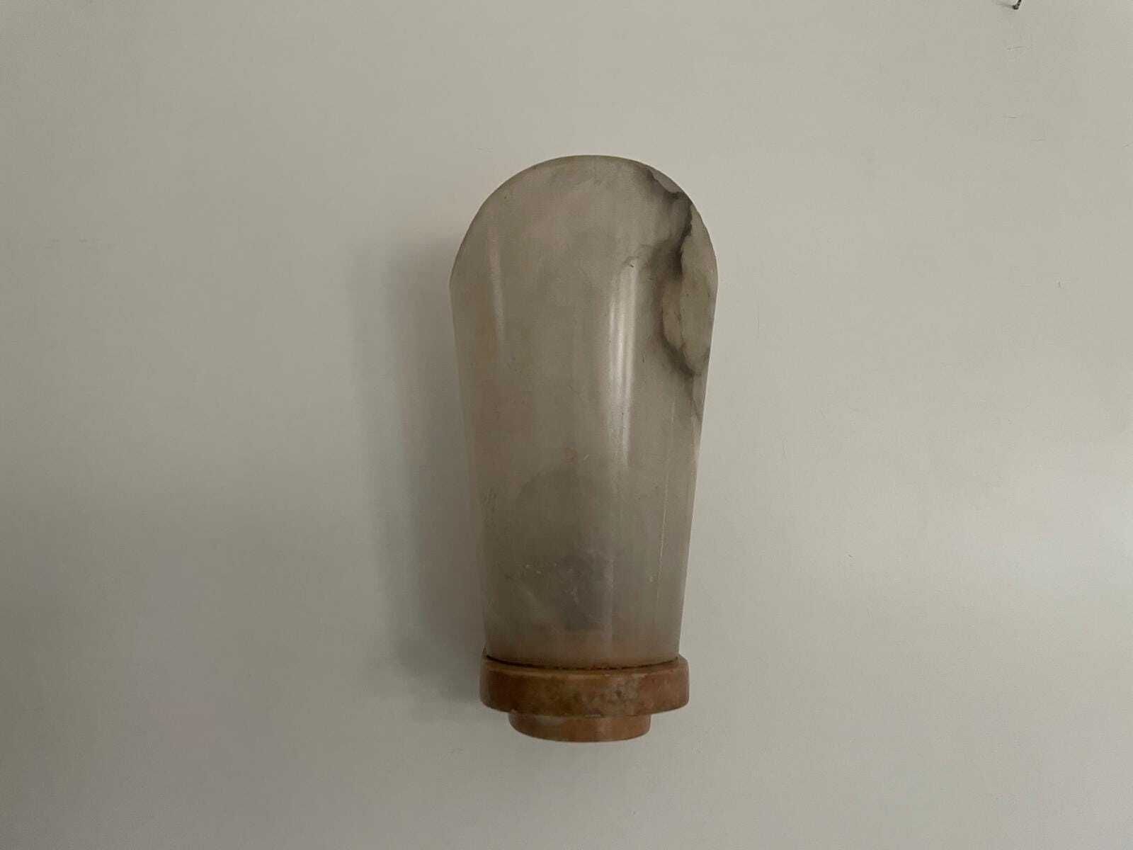 French Natural Marble Single Sconce, 1960s, France photo for sale