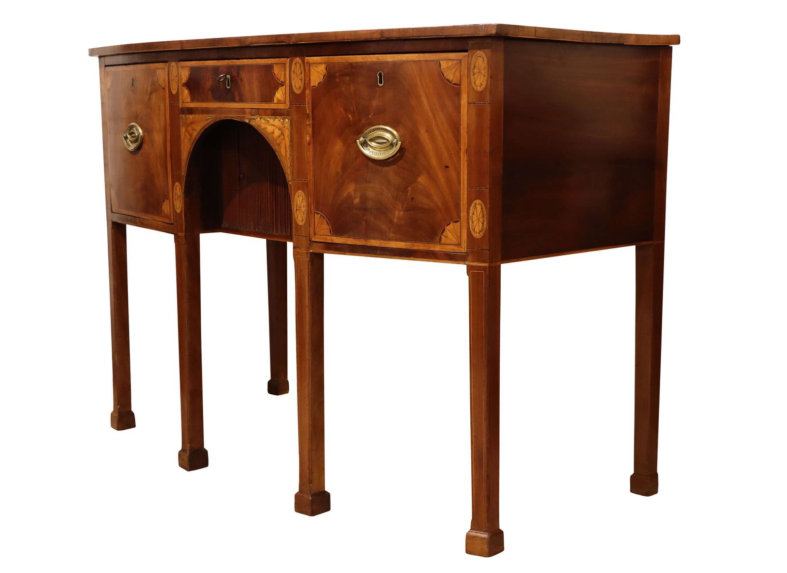 A Small Georgian Mahogany Bowfronted Sideboard photo furniture