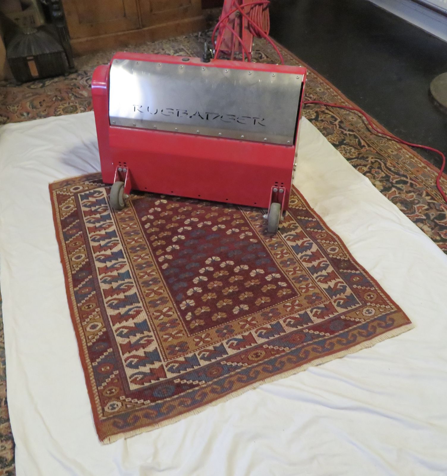 photo furniture Attractive Antique Turkish Bergama Village Prayer Rug. West Anatolia. 104cm X 89cm.