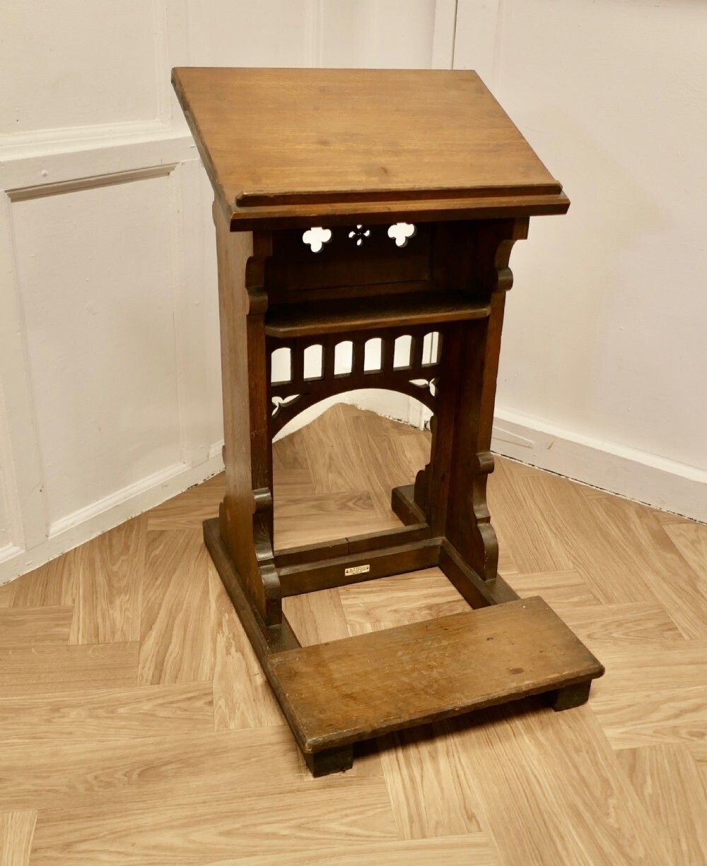 Oak Arts And Crafts Reception Desk Greeting Station photo furniture