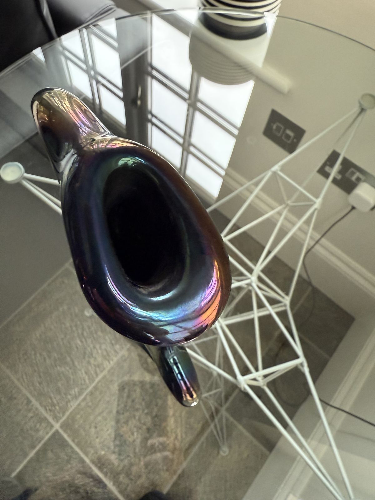 1952 Ansa Volante Iridescent Vase Giorgio Ferro Murano Avem Excellent Venini Era photo buy