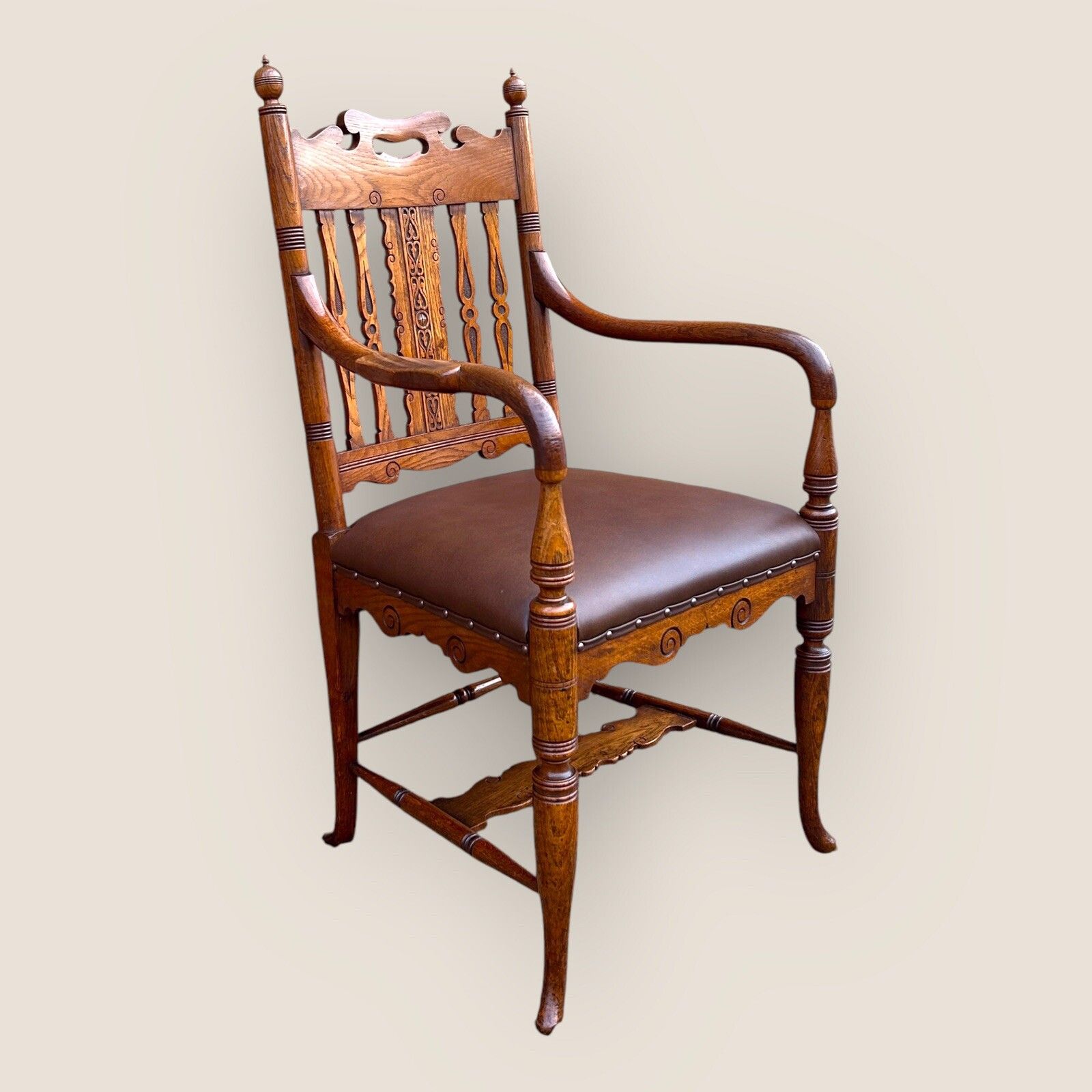 Gillows Victorian Oak Desk Chair Attributed To Bruce James Talbert photo Furniture
