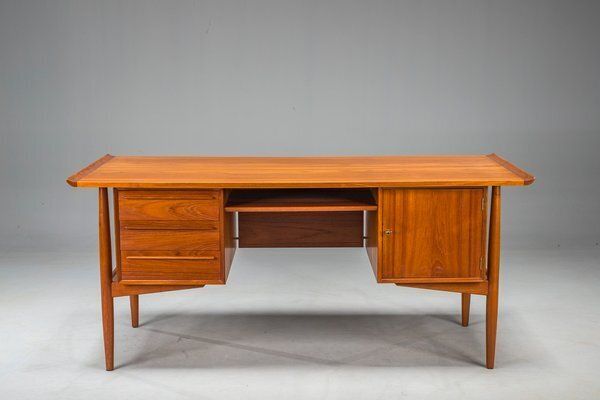 Danish Teak Executive Desk By Arne Vodder For H.P. Hansen, 1960s