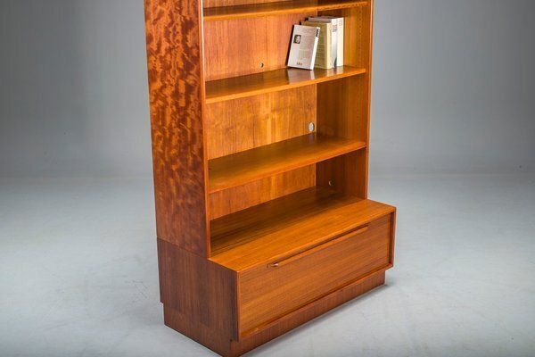 photo furniture Large Vintage Bookcase In Teak By Heinrich Riestenpatt, 1960s