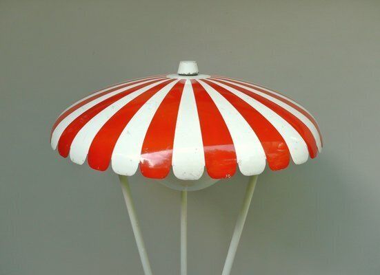 Extraordinary Garden Floor Lamp Parasol From Bega, 1950s photo vinterior