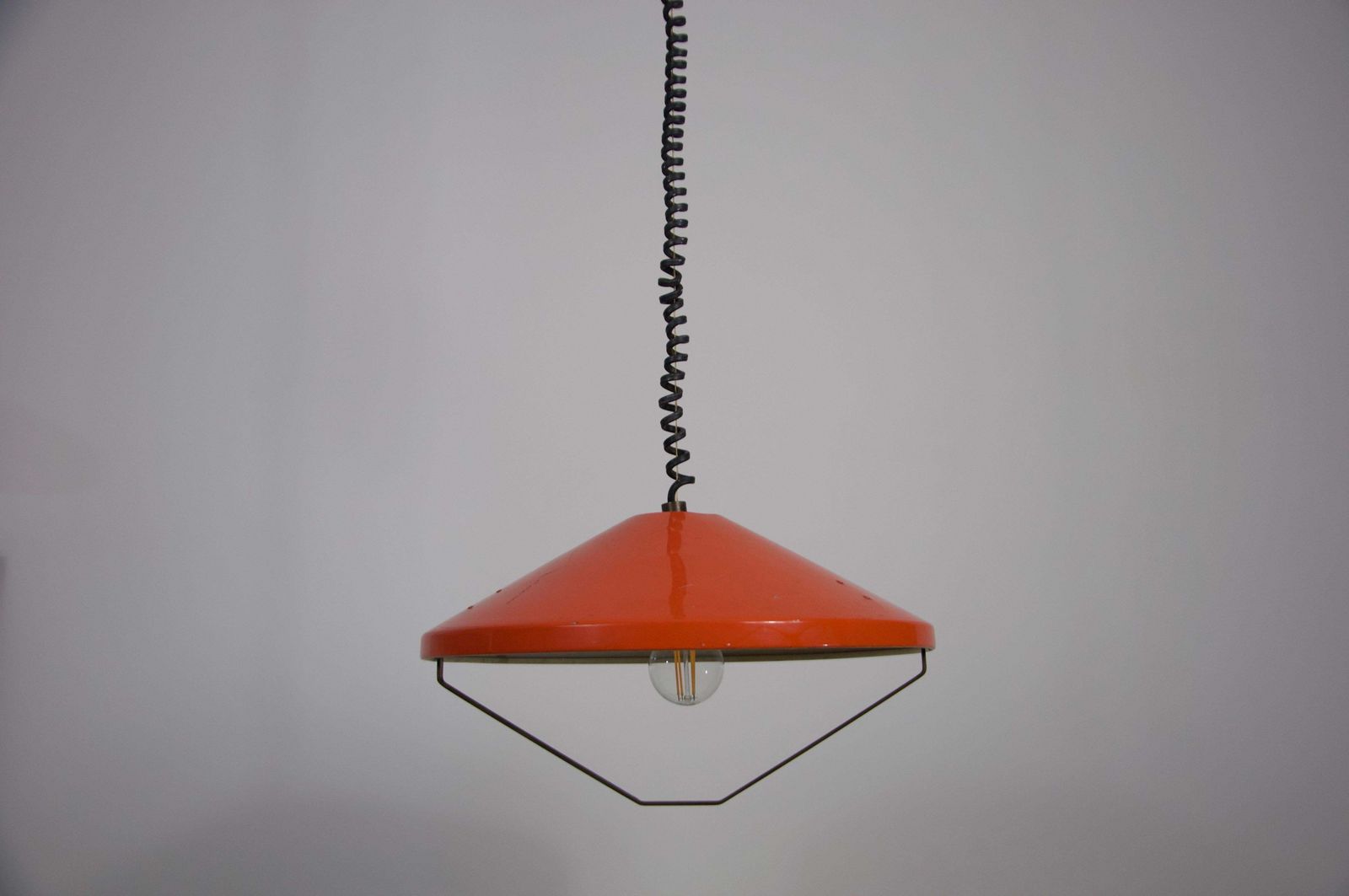 Mid Century Metal Ceiling Lamp By Stilnovo, Italy, 1960s photo Lighting