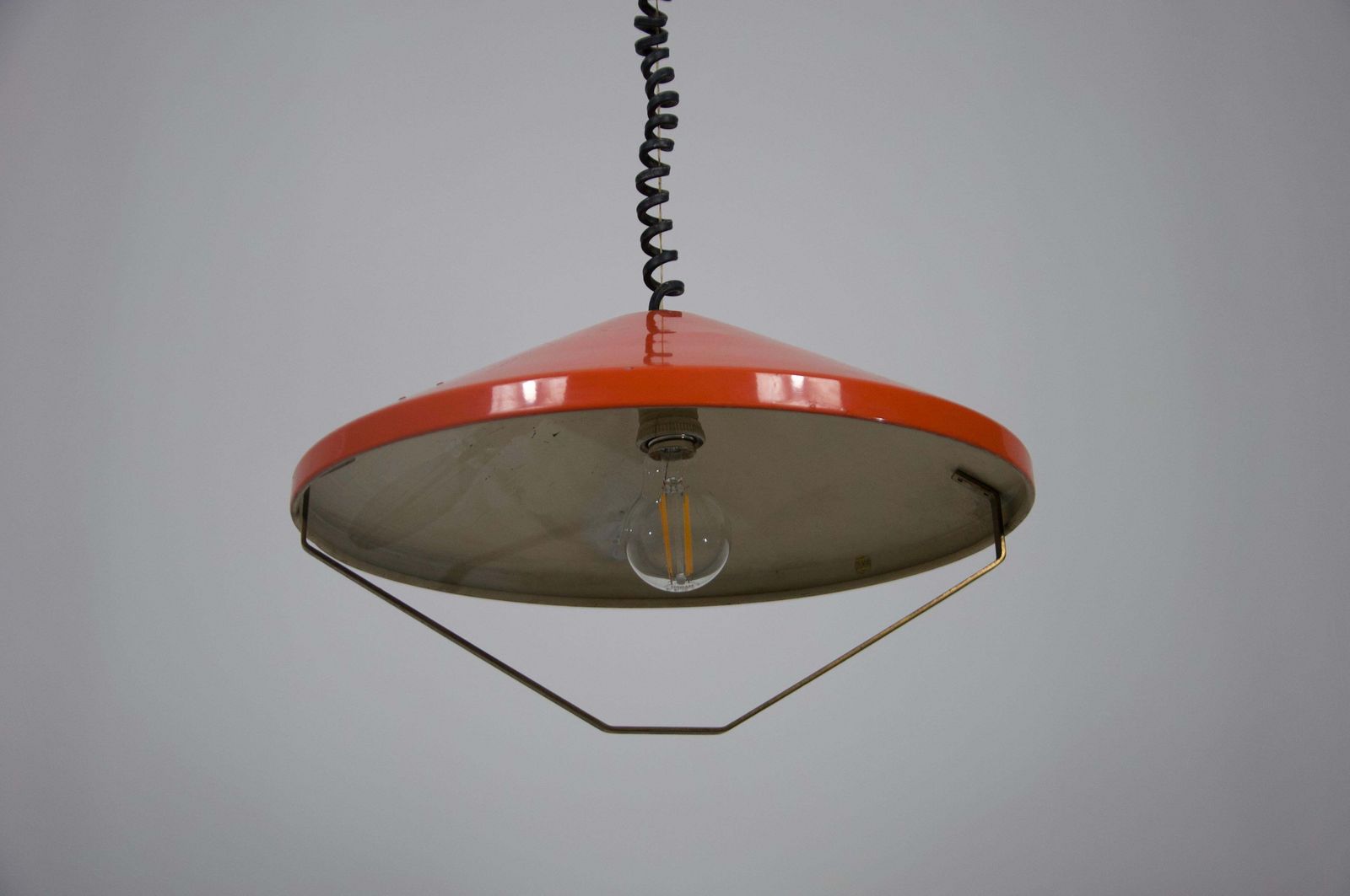 Mid Century Metal Ceiling Lamp By Stilnovo, Italy, 1960s photo vinterior