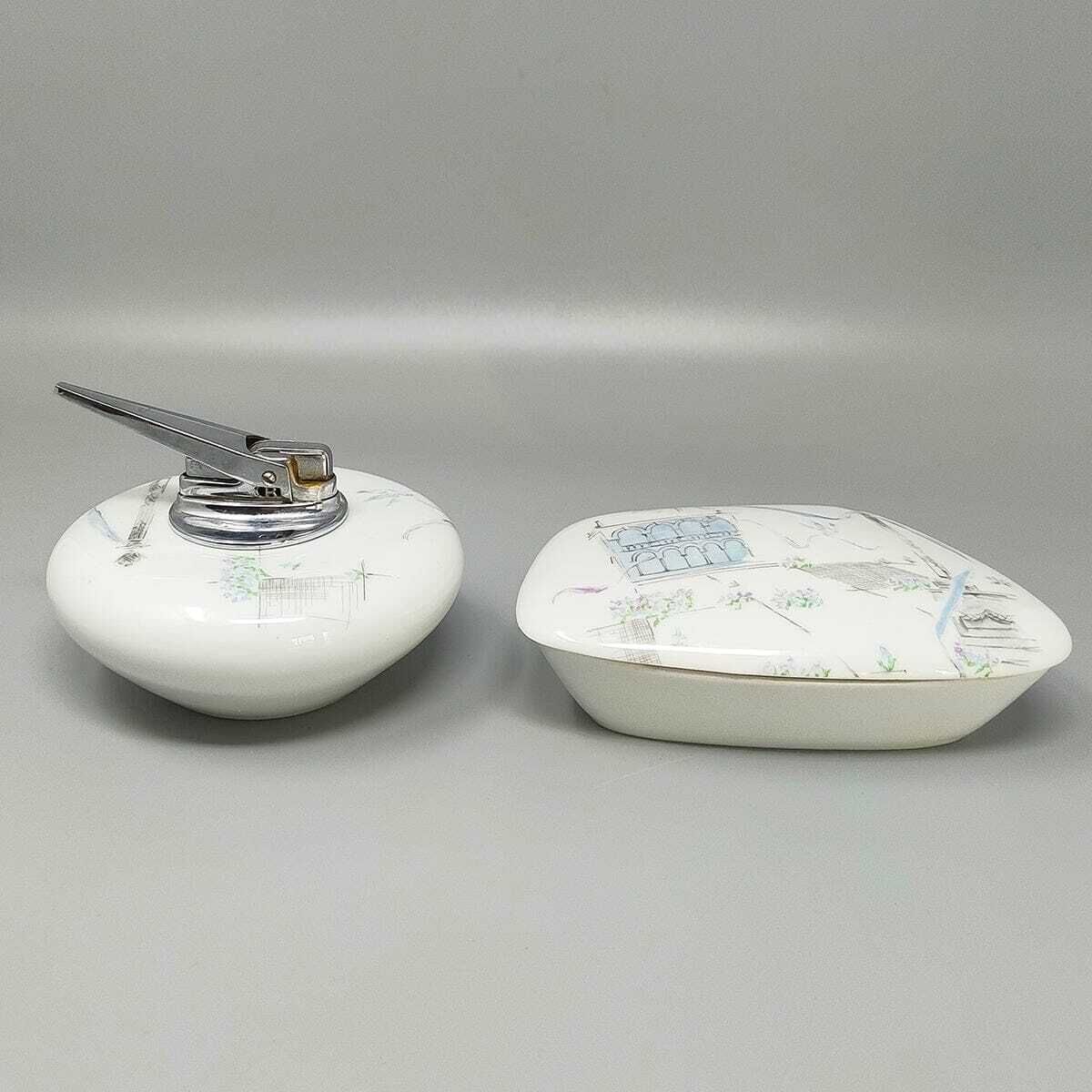 1960s Stunning Smoking Set In Ceramic By Rosenthal. Made In Germany photo furniture