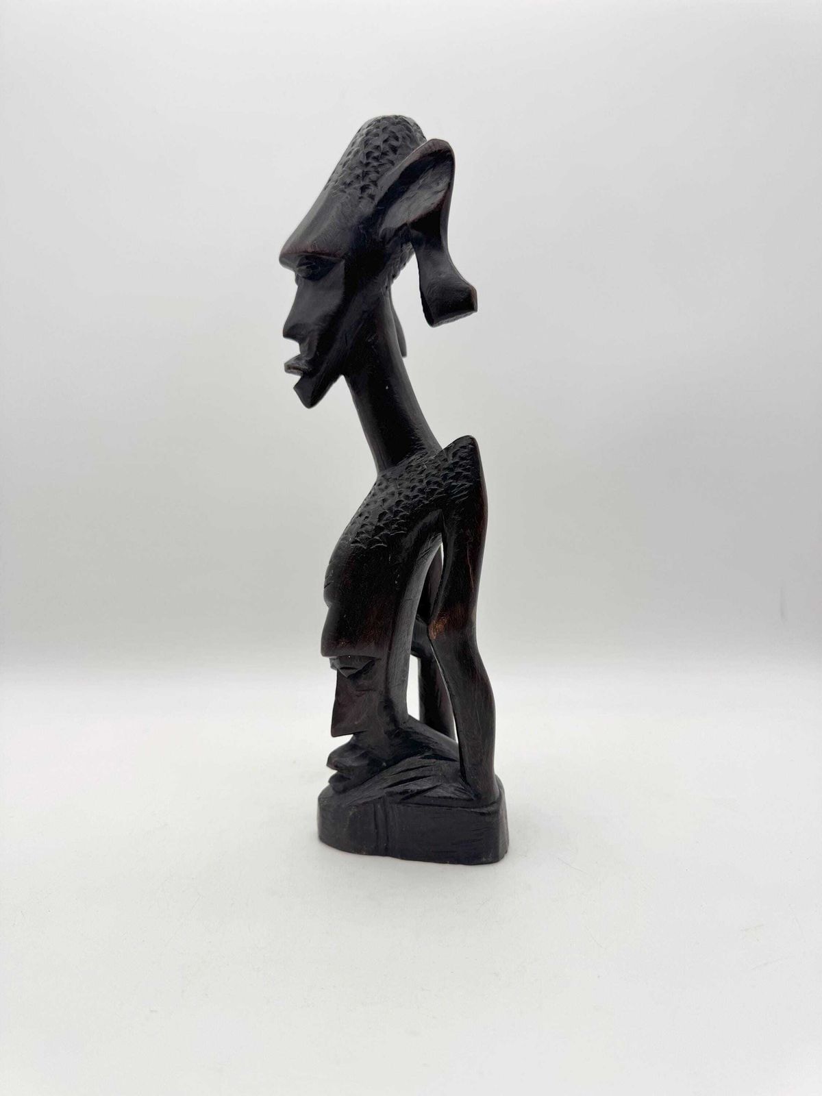 Wooden African Art Head Sculpture, Woman Figure, Wooden Head photo for sale