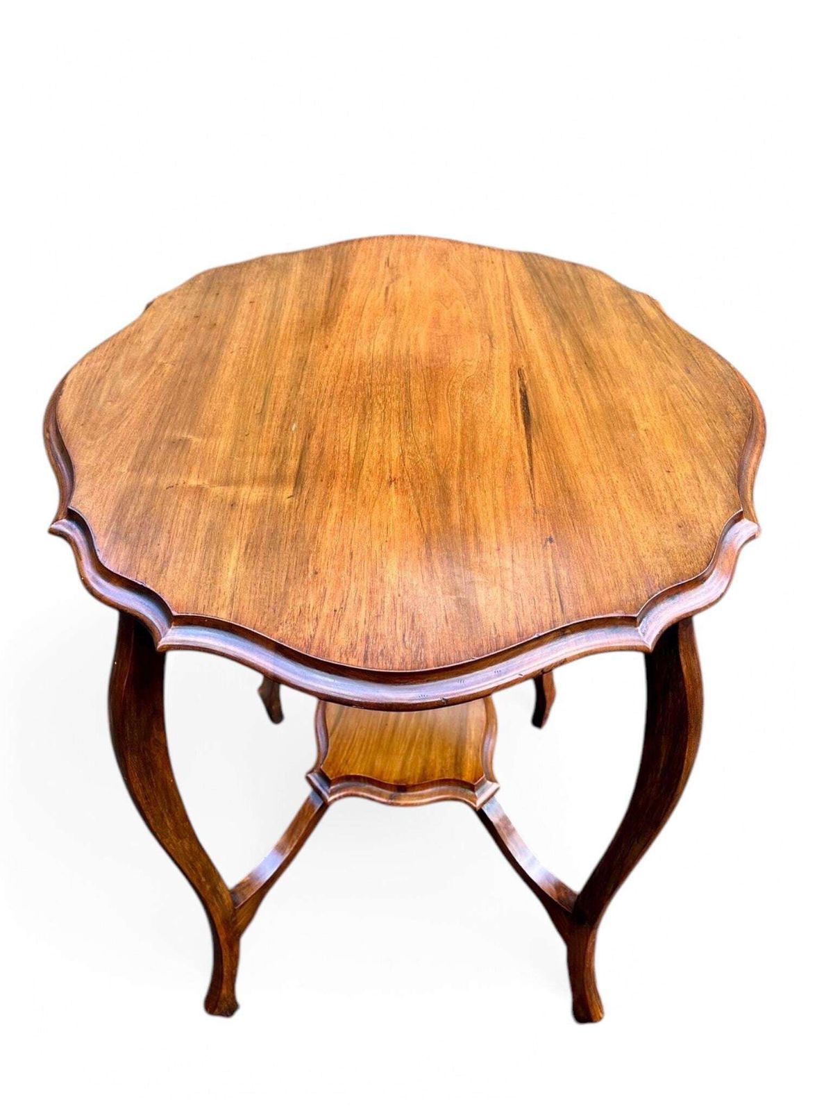 Antique Edwardian Mahogany Two Tier Occasional Table C1910 / Servants Wooden Table photo 239.0